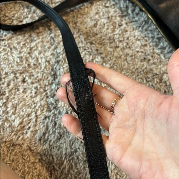 Michael Kors Black Satchel Purse Handbag with Gold Accents Tote Medium Classic - Picture 5 of 9